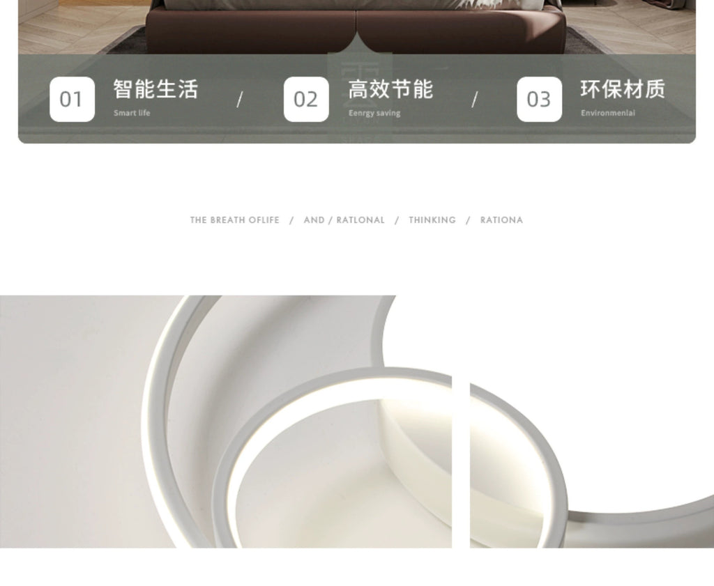 Bedroom Lamp Round Light Fixture LED Living Room Home Ceiling Light Fixture Simple Modern Cozy Romantic Creative Room Lamp