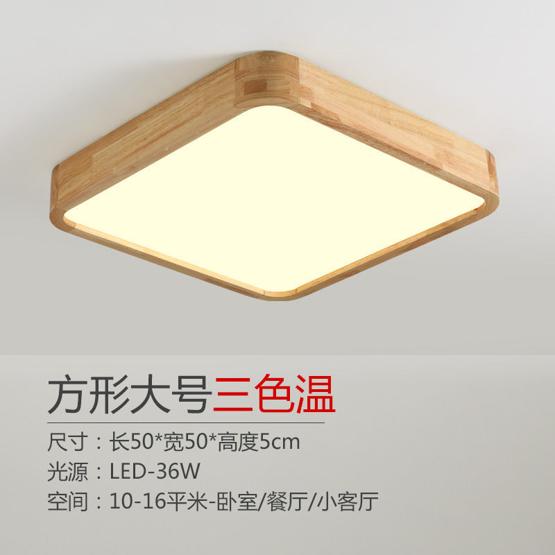 Log led Ceiling Lamp Living Room Balcony Tatami Wabi-Sabi Style Japanese Style Wood Art Corridor Nordic round bedroom