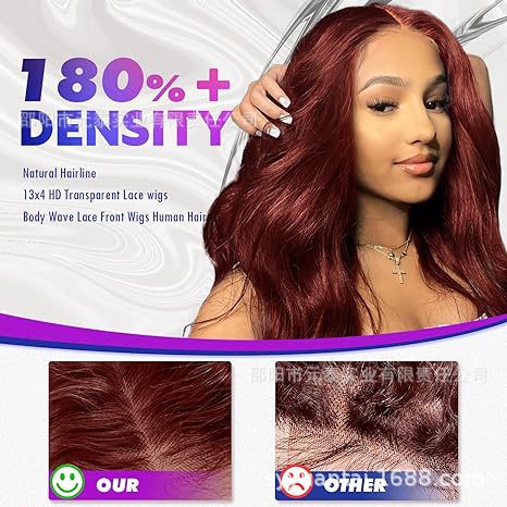 13x4 Reddish Brown Lace Front Wigs For Women Synthetic Wigs