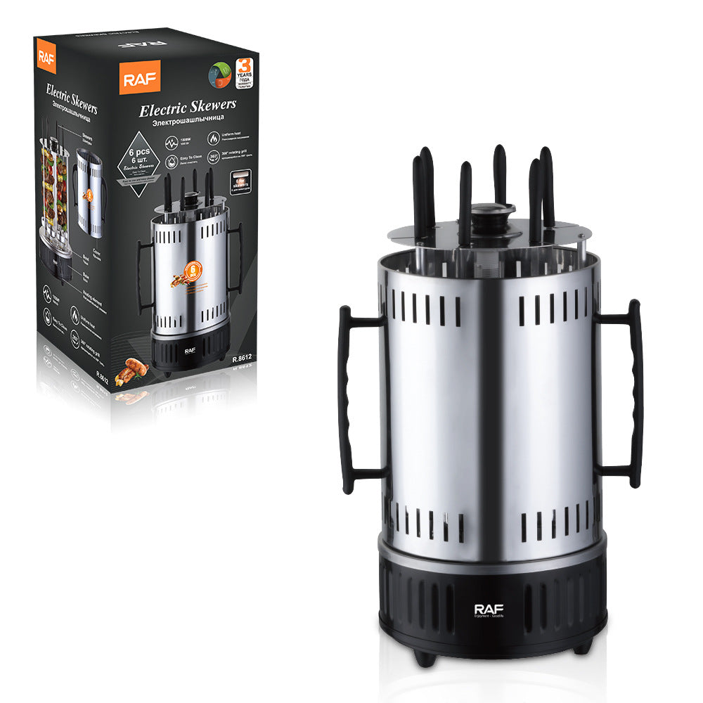 RAF European Standard BBQ Grill Skewer Machine Household Multifunctional Grilling and Frying Integrated Smokeless Charcoal Grill R8612