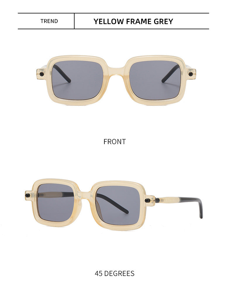 New Thick Frame Sunglasses for Men, European and American Style Square Frame Sunglasses, Retro Blue Light Blocking Sunglasses for Men, Wholesale