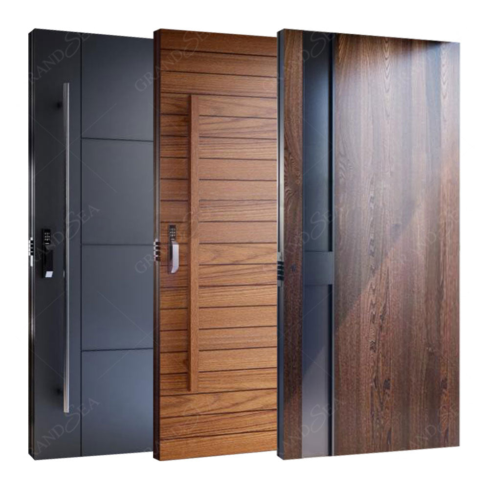 New Design and Hot Sale Custom Made Modern Wooden Pivot Entry Luxurious Doors With Factory Price