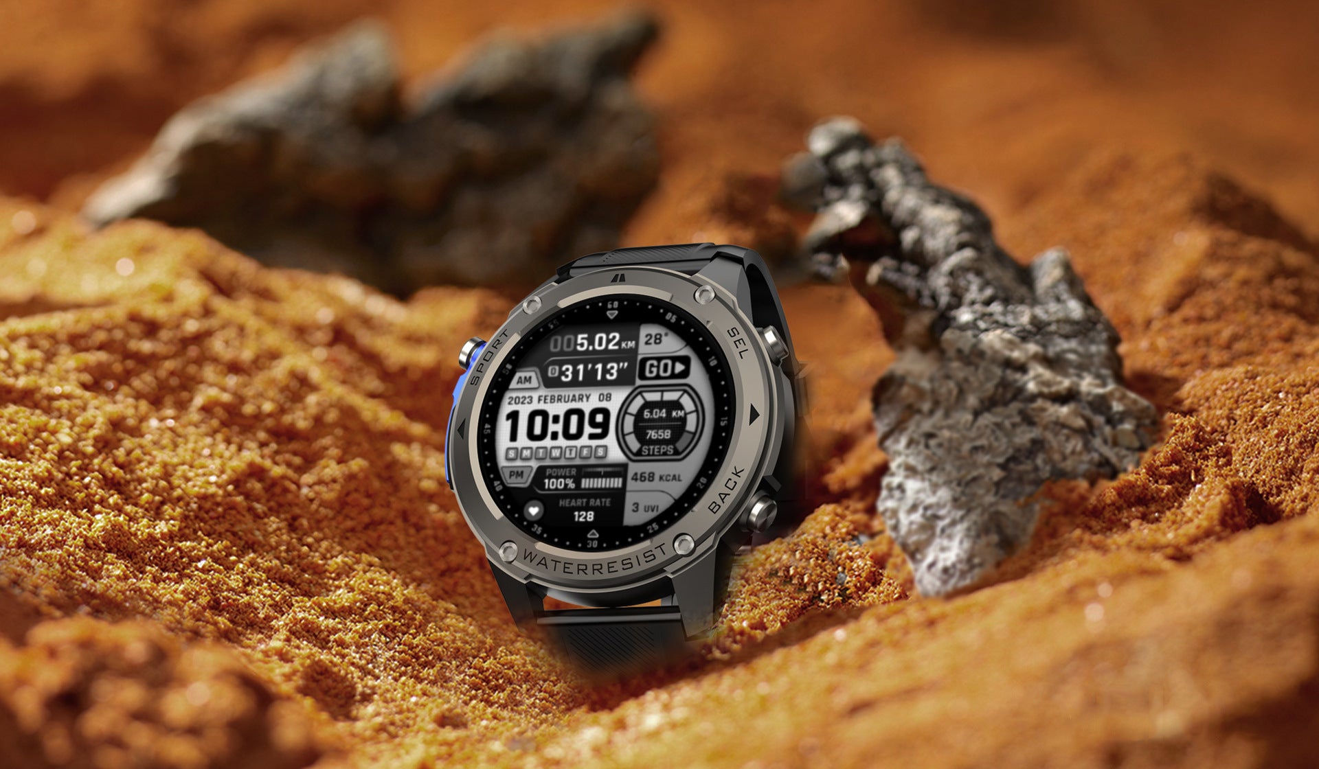 DM56Smart Watch1.52inch Bluetooth call heart rate pedometer sleep monitor GPS Positioning Three-Proof Sports