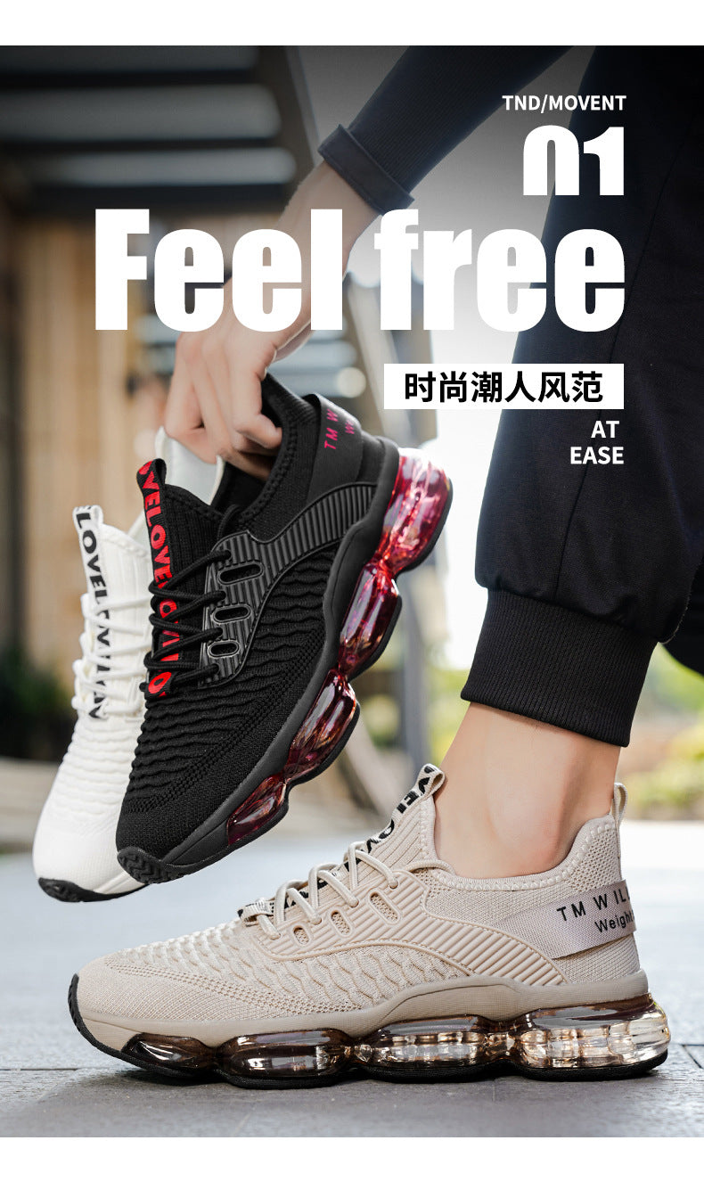 Men's Shoes New Large Size Breathable Mesh Shoes Men's Trendy Casual Versatile Thick-Soled Sneakers Fashion Dad Shoes