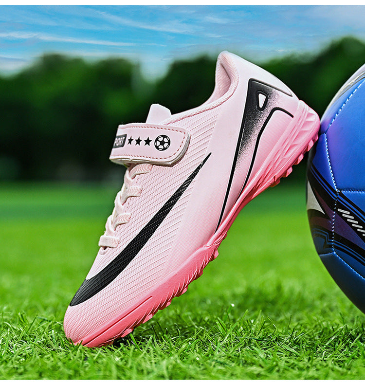 2025World Cup Children's Soccer Shoes Boys Youth Students Girls Spike Long Spike Competition Training Sports Shoes