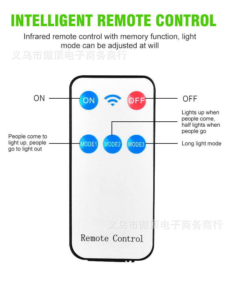 New Double-Head Retro Solar Ground Plug Light Human Body Sensing Split Light Home Wall Lighting Remote Control Light
