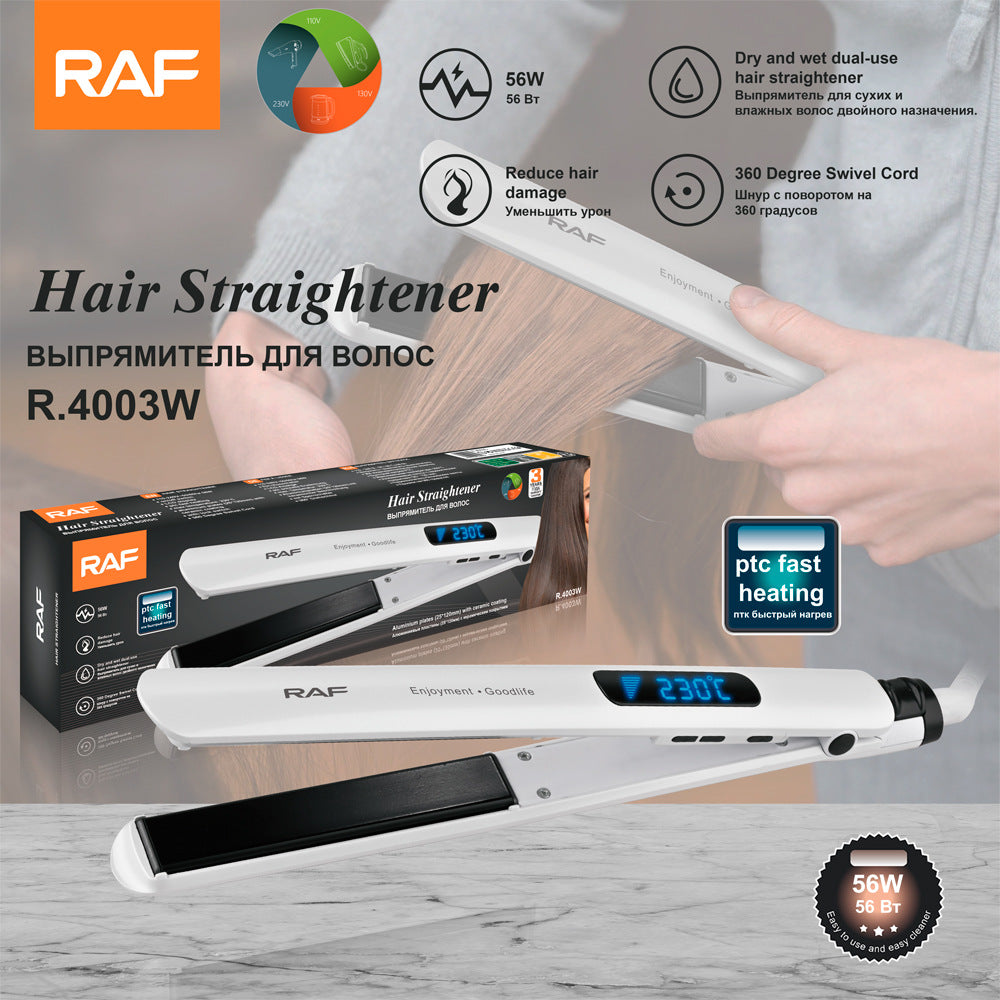 RAF European Standard Electric Curling Iron Hair Straightener Hair Comb Does Not Hurt Hair Straight Hair Curly Hair Household R 4003