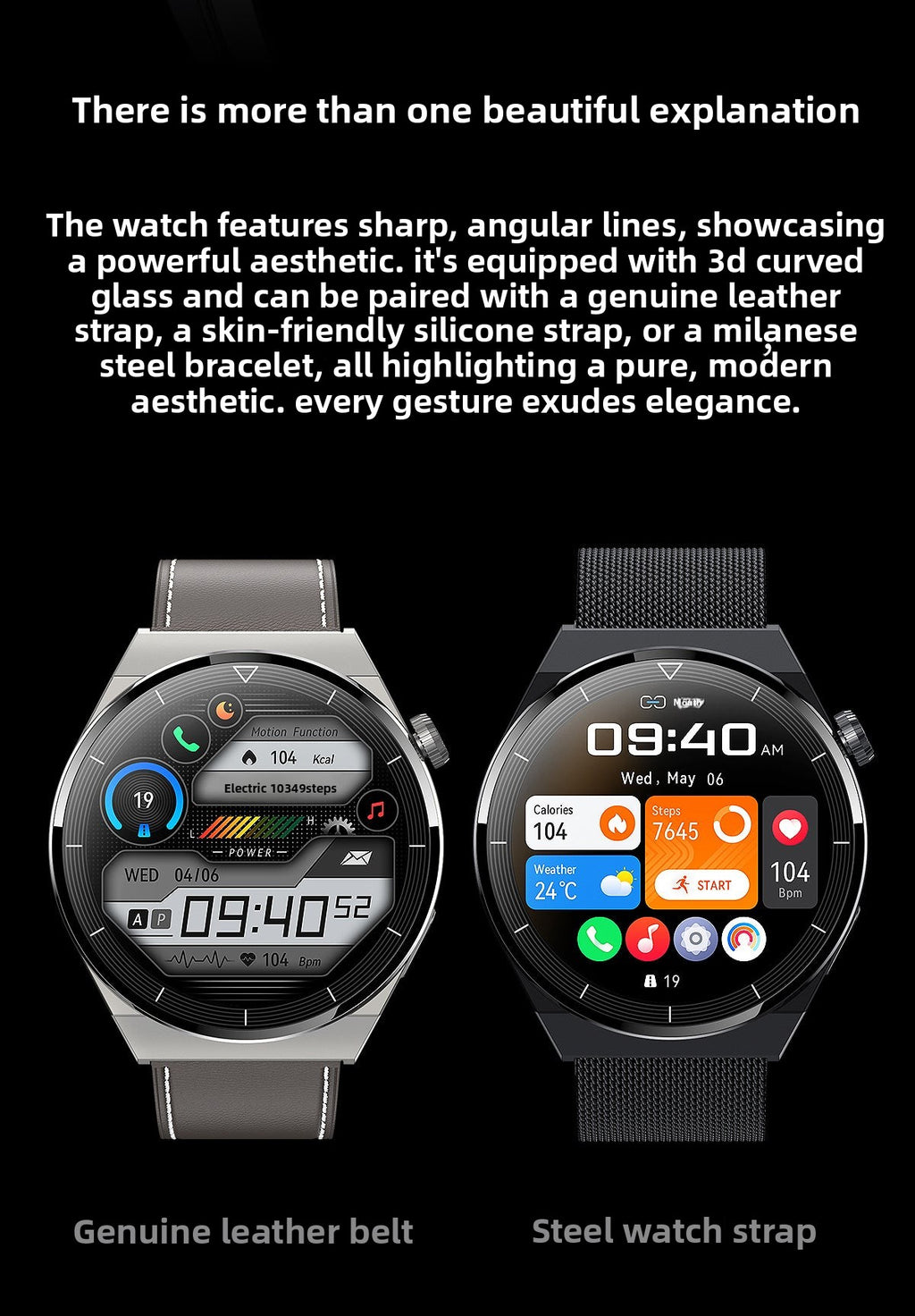 New HK46Smart Watch HD AMOLED Multiple Screen Dial Switching NFC Offline Alipay Factory
