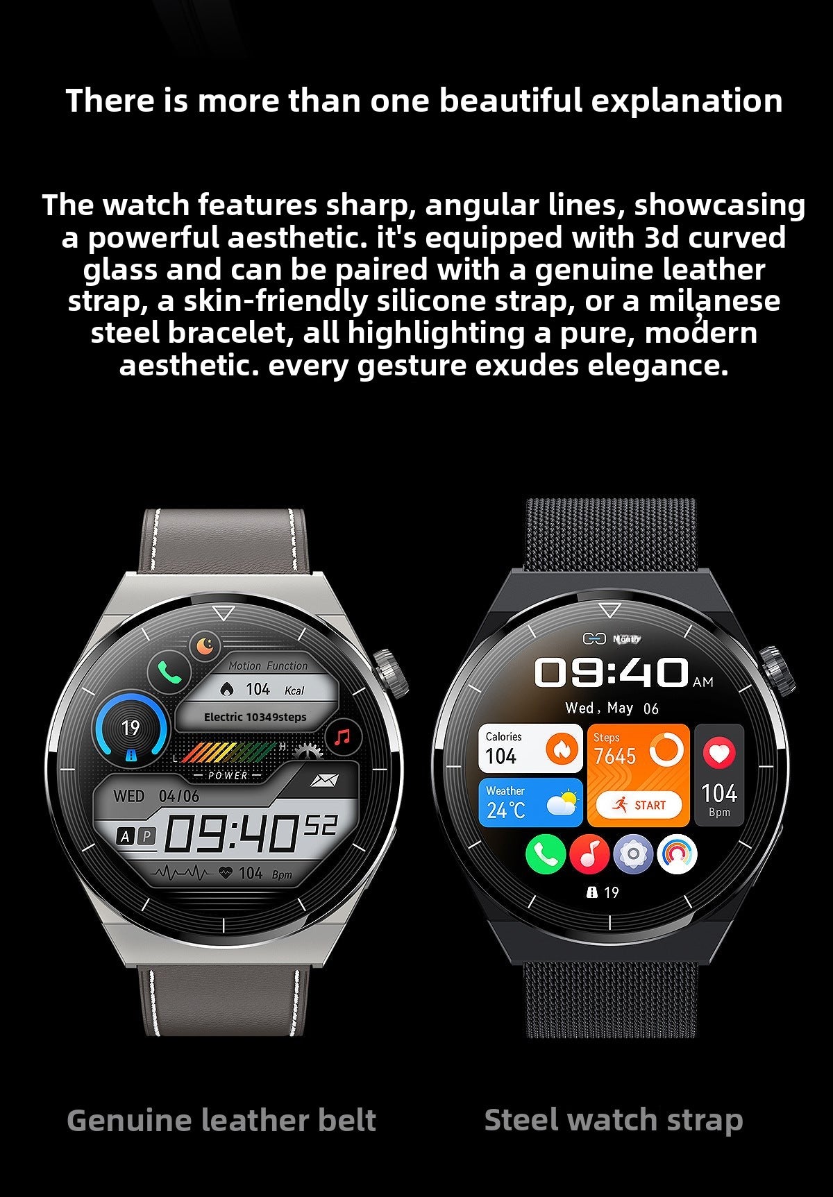 New HK46Smart Watch HD AMOLED Multiple Screen Dial Switching NFC Offline Alipay Factory
