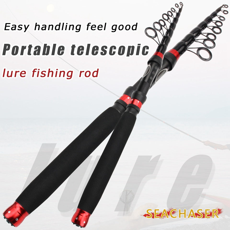 Ultra Short Ultra Light Retractable Lure Rod Small Sea Rod Rock Fishing Boat Fishing Rod Extended Handle European and American Fishing Gear