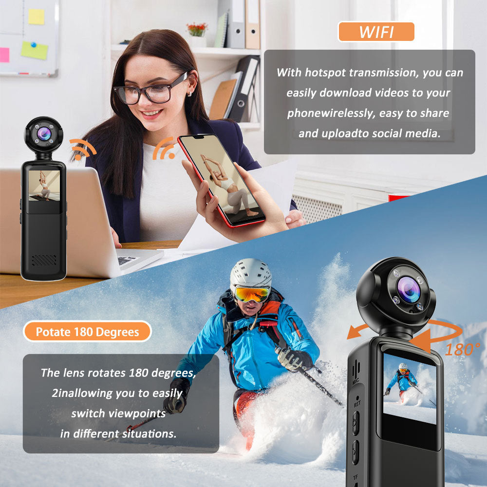 New high-definition handheld clip-on camera1080P Belt WIFI HD Law Enforcement Recorder Outdoor Sports Camera