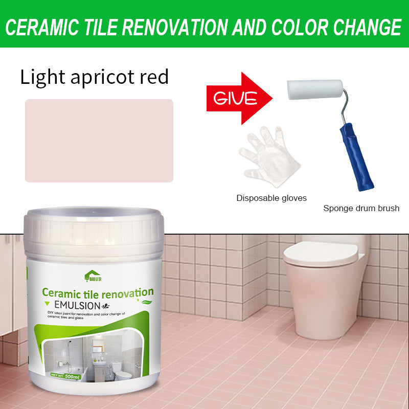 Water-based Tile Paint Bathroom Renovation Color Change Floor Coating Waterproof Wear-resistant Glass Latex Paint Mildew-proof