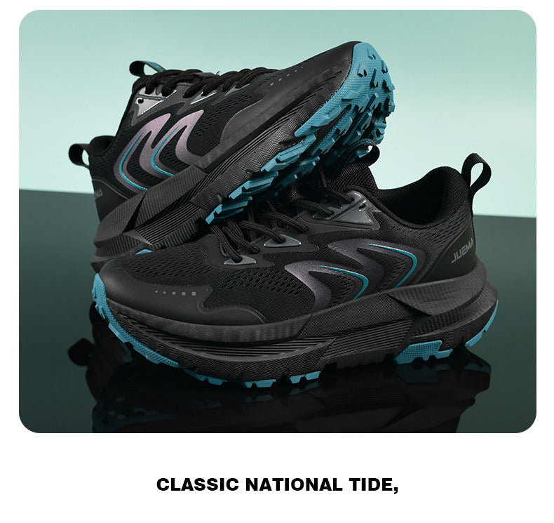 Men's Shoes New2025Mesh Breathable Running Shoes Anti-Slip Shock Absorption Lightweight Soft Sole Sports Shoes Manufacturer Wholesale