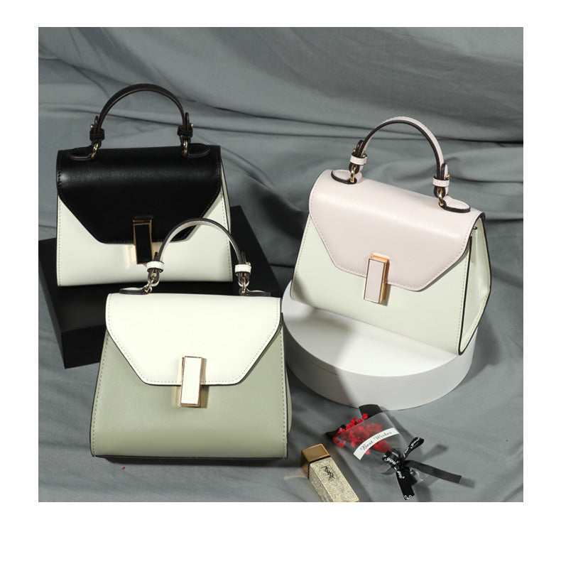 Factory Creative New Women's Bag Fresh Color-Block Handbag Shoulder Bag Elegant Versatile Crossbody Bag