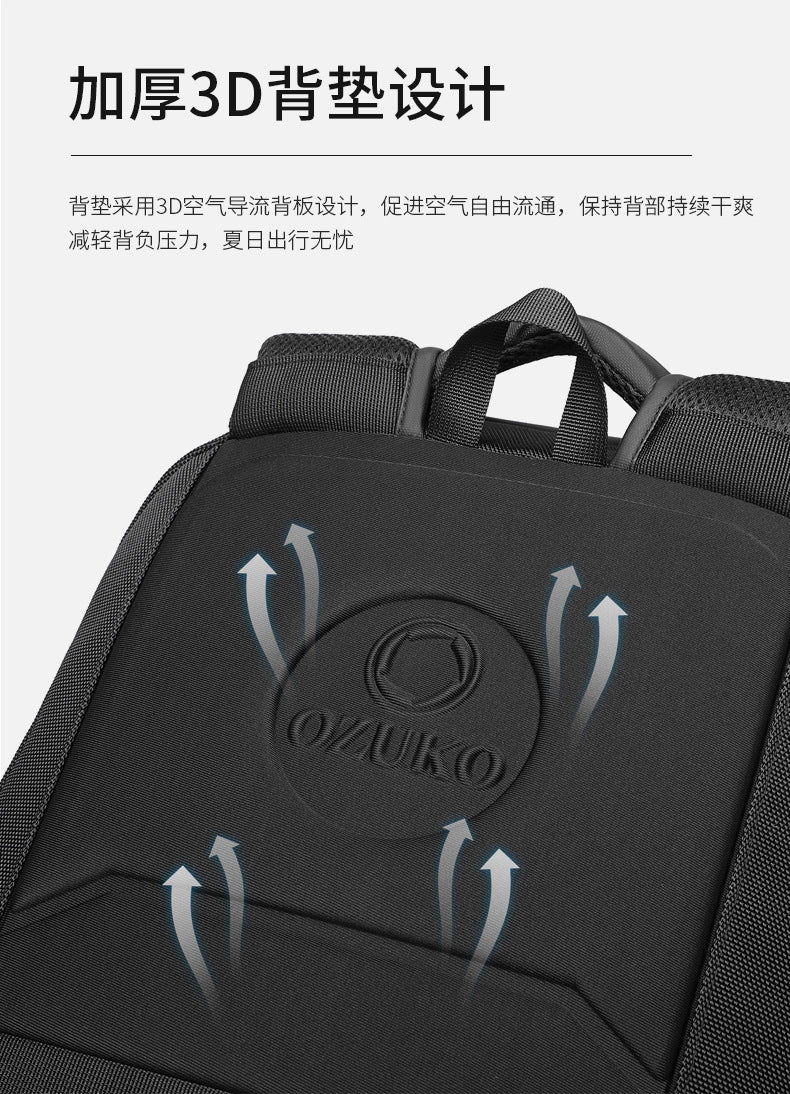 OZUKO Travel Backpack Men's Large Capacity Waterproof Outdoor Mountaineering Computer Backpack Camouflage Commuting School Bag