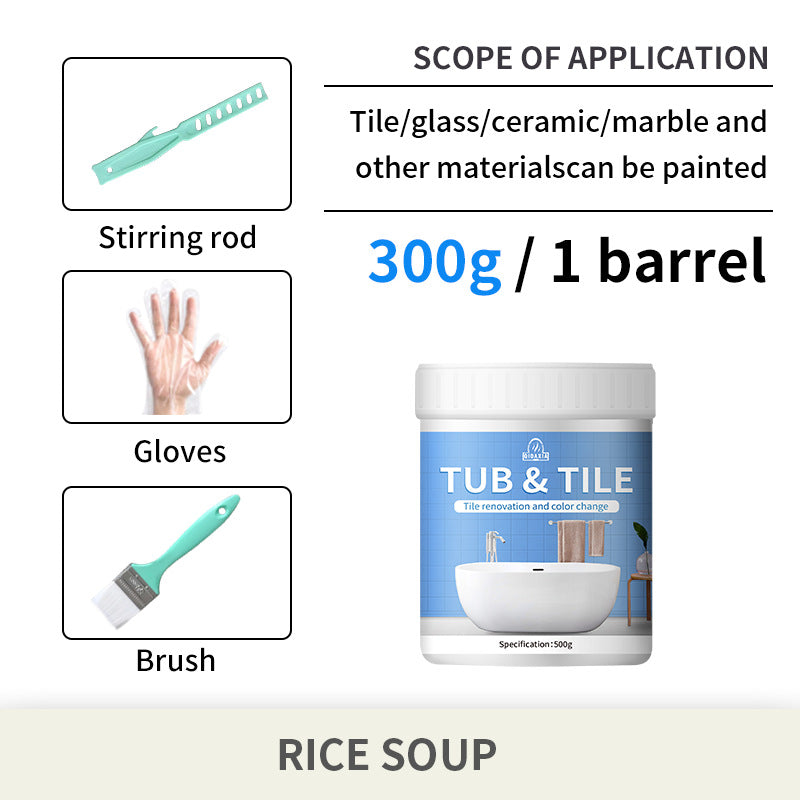 Tile Color Changing Paint Glass Ceramic Renovation Bathroom Water-Based Paint Indoor Tile Paint