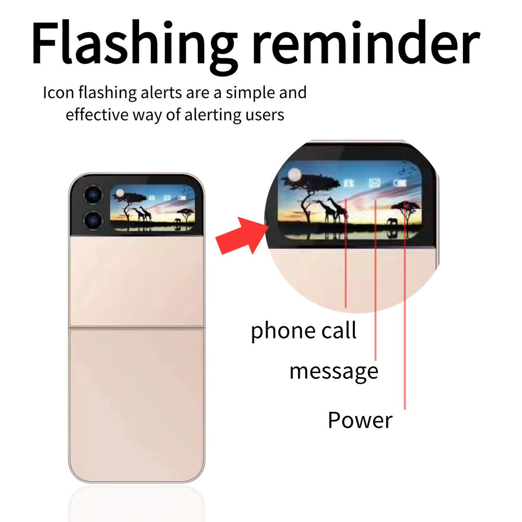 A70pro Flip Phone Mini Feature Phone Foldable Phone with Buttons2G Foreign Language Multi-Language