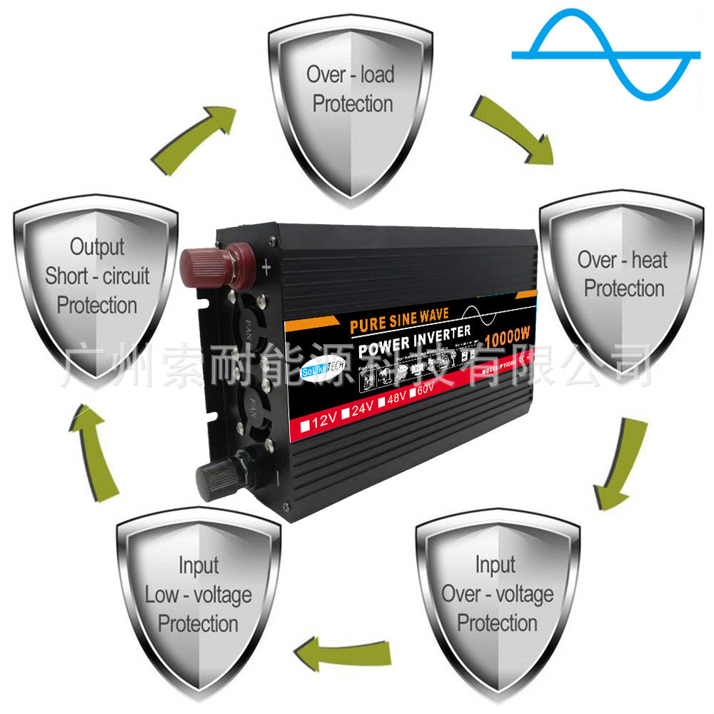 Automotive Pure Sine Wave Inverter1500W Converter Outdoor Power Supply12V24V48V60V Turn110V220V