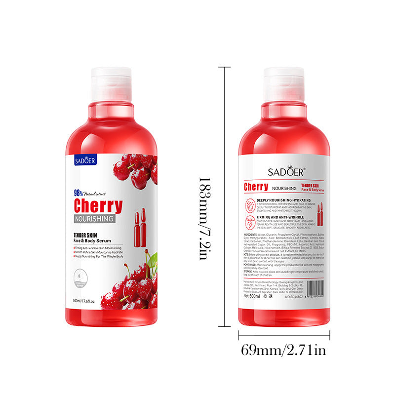 Cherry Moisturizing Essence SADOER Nourishing and Softening Face and Body Lotion Cross-Border Wholesale