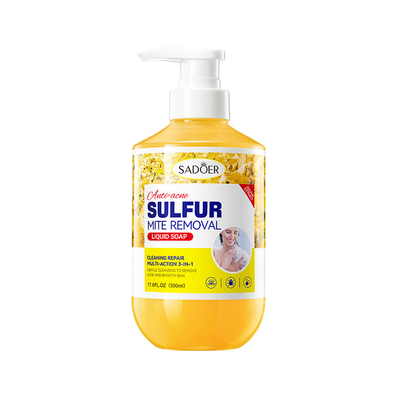 Full English Sulfur Mite Removal Body Wash SADOER Clean body hydrating moisturizing body wash  wholesale
