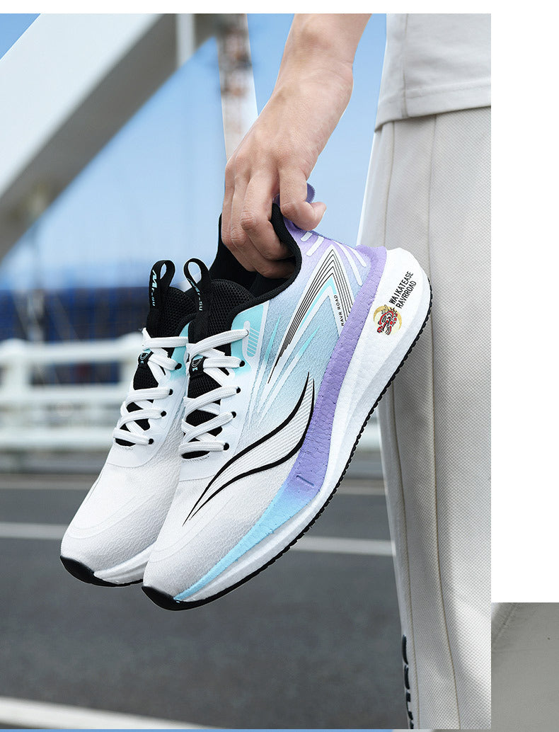 Summer Casual Men's Shoes Mesh Breathable Popcorn High Elastic Sports Shoes Men and Women Couple Shoes Sports Student Running Shoes