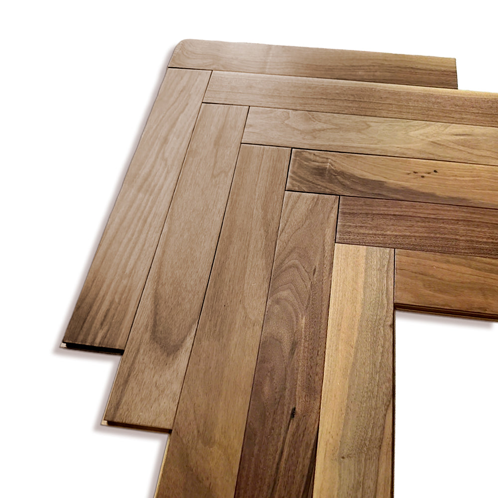Customizable 18mm Herringbone Black Walnut Engineered Flooring | Waterproof Luxury Outdoor & Villa Modern Interior Projects