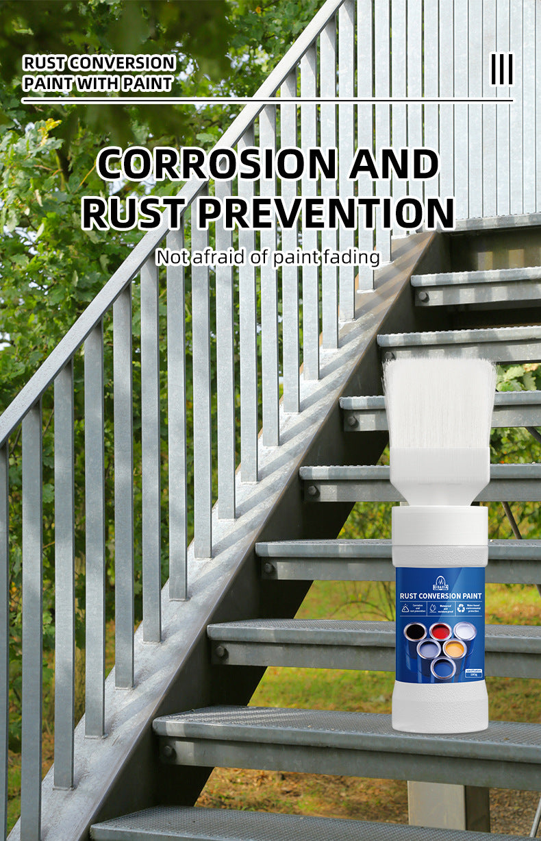 Qixia Water-Based Anti-Rust Paint, Rust-Free Roof Iron Rust Conversion Paint, Color Steel Tile Renovation Paint, Water-Based Anti-Rust Paint