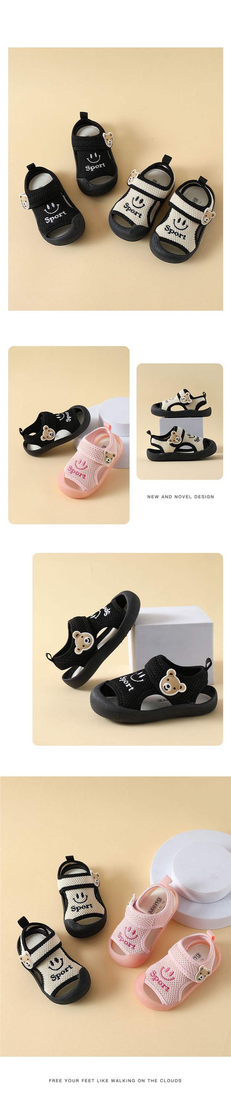 Toddler Shoes Boys Baby Sandals Summer Baby Shoes Soft Bottom0-3Spring and Autumn Girls' Shoes Breathable Anti-Fall Shoes