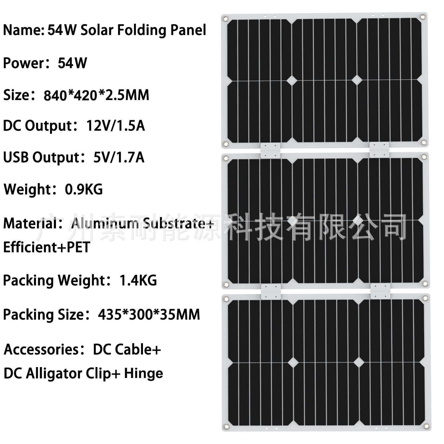Monocrystalline Solar Charging Panel18W 36W 54W 72W Solar Panel5V Double USB Export Platform