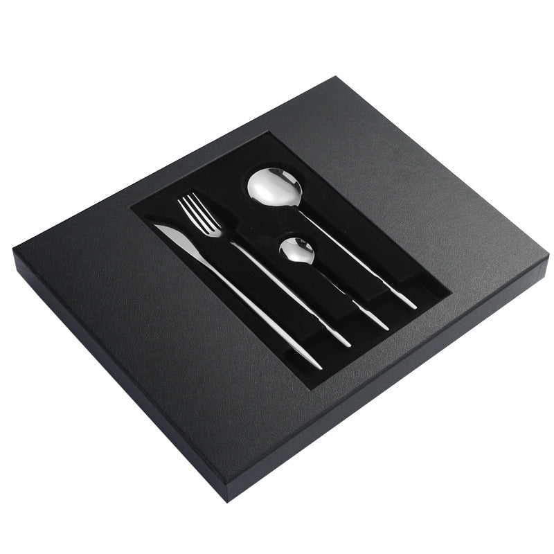 1010Stainless Steel Tableware24Set of Western Cuisine6Steak Knife and Fork Gift Set