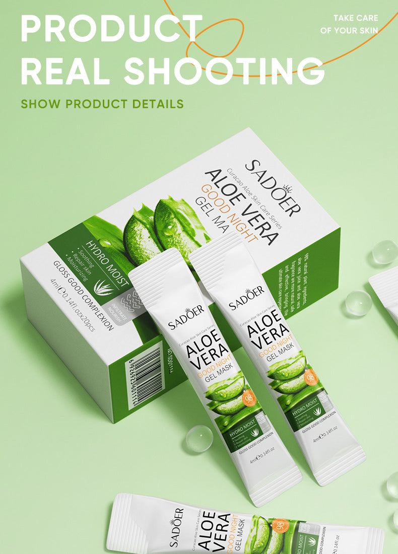 Full English Aloe Vera Skincare Set SADOER Cleansing, hydrating, moisturizing, and nourishing  foreign trade manufacturer wholesale
