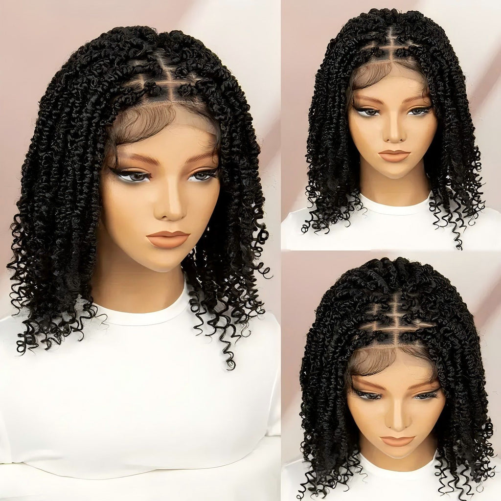 European and American Cross-Border African Small Curly Hair Women's Curly Hair Headband High-Temperature Fiber Short Curly Full Lace Full Wig