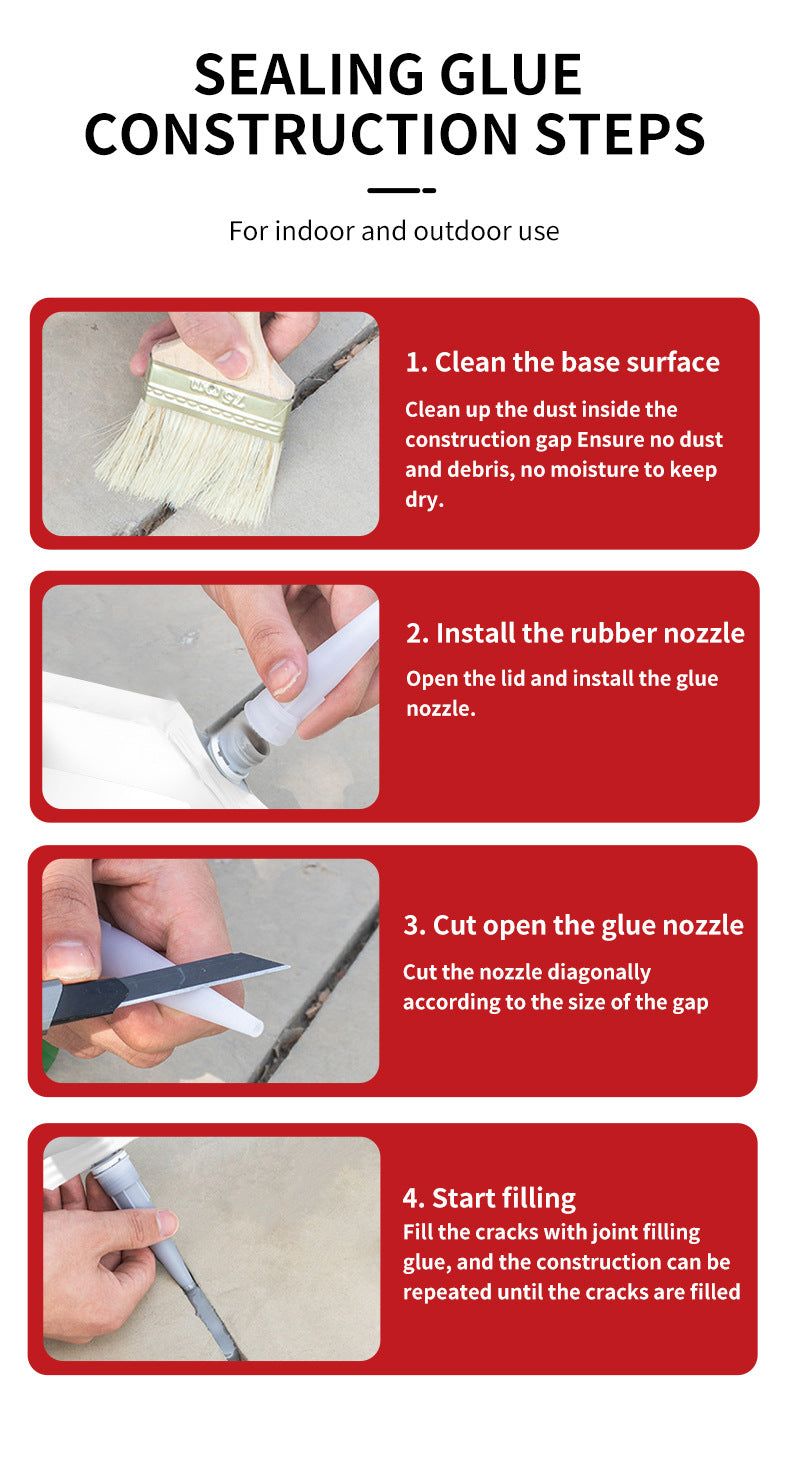 Roof Leak Road Sealer Waterproof Anti-Crack Sealant Ground Crack Wall High Elastic Anti-Crack Grout