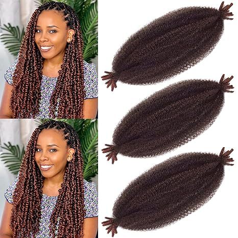 Factory In-Stock African Hand-Torn Caterpillar Wig Synthetic Long Curly Hair Marley Braid Fluffy Short Curly