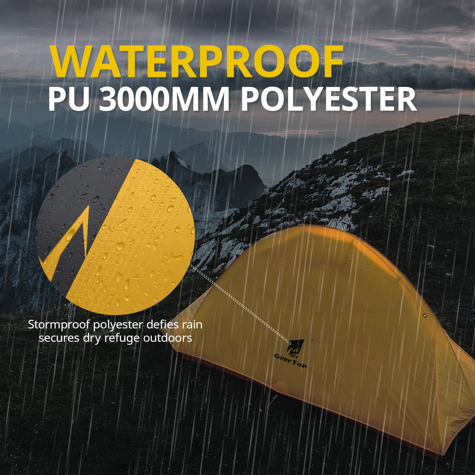 Outdoor Supplies Tent Outdoor Camping Double Layer Tent Thickened Waterproof Windproof Camping Hiking Mountaineering Tent