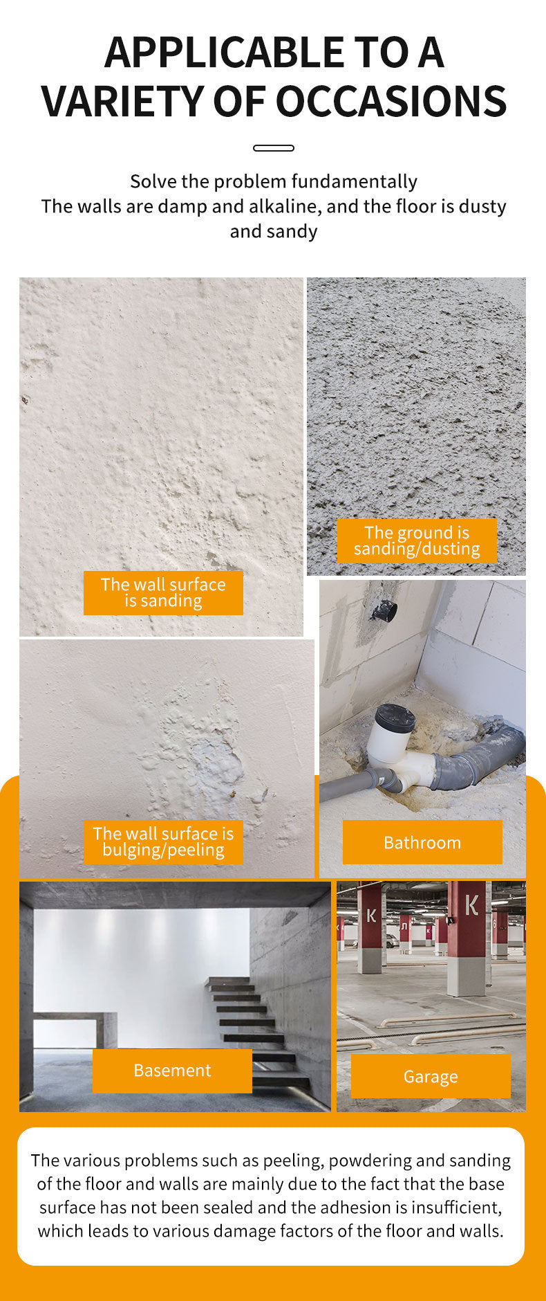 Cement Anti-Alkali Multi-Functional Sand Fixing Agent Wall Fixing Floor Fixing Anti-Dust Anti-Powder Concrete Interface Agent