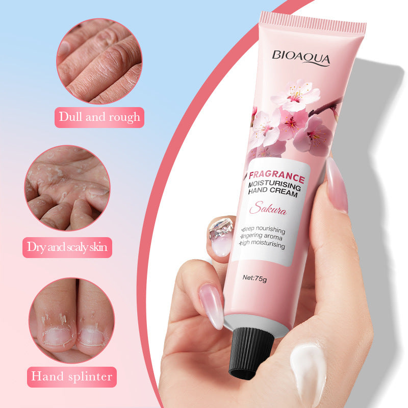 Sakura Moisturizing Hand Cream BIOAOUA Autumn and winter non-sleep moisturizing hand cream cross-border foreign trade wholesale