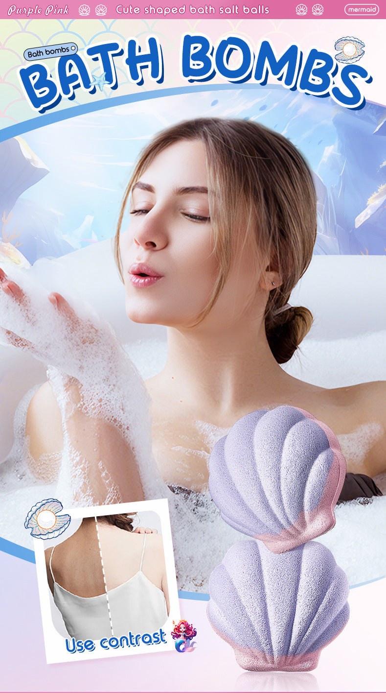 Shell Bath Salt Balls SADOER Deep Cleansing Body Bath Bath Salts Cross-Border Foreign Trade Wholesale
