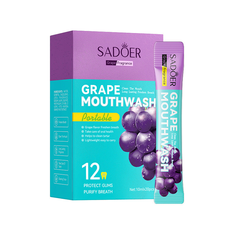 Full English Mouthwash Box Set SADOER Disposable Portable Oral Cleaning Care  Foreign Trade Wholesale