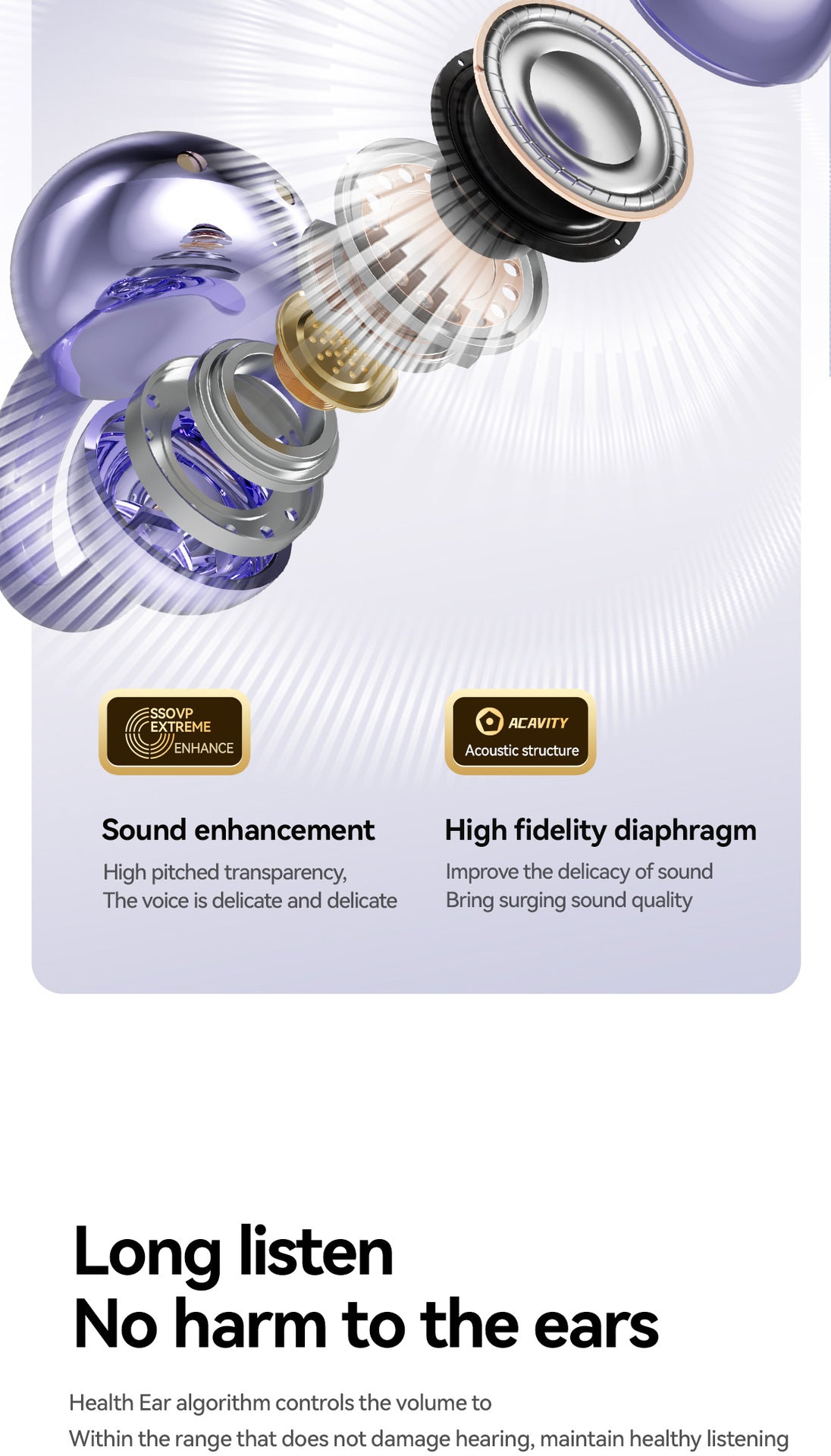 Featured Selection2025New GL8Ultra-long Battery Life High Appearance Private Model Ear Clip Bluetooth Earphones Wholesale