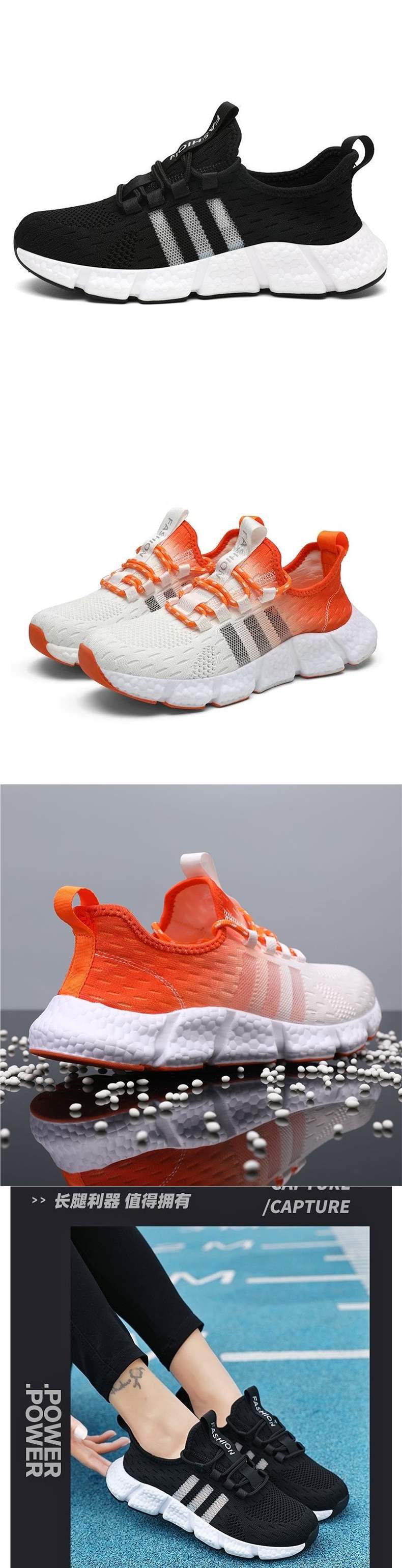 Rare Summer New Mesh Couple Men's Shoes Running Breathable Shock Absorption Popcorn Soft Sole Jogging Shoes