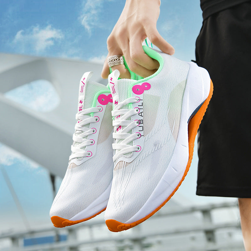 Summer Men's Fashion Breathable Sneakers Student Outdoor Trendy Lace-up Thick-soled Low-top Casual Running Shoes