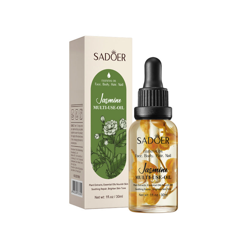 Cross-border Jasmine Dried Flower Massage Oil SADOER Moisturizing and rejuvenating skin body oil cross-border foreign trade wholesale