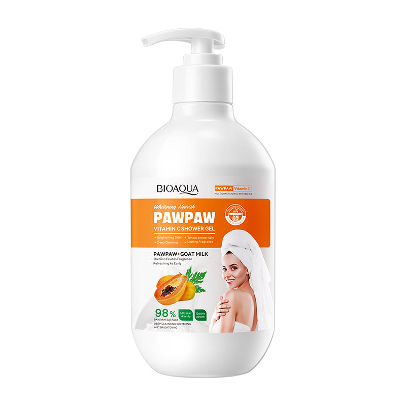 Papaya Body Wash480gBIOAOUA Vitamin C Cleansing and Moisturizing Body Wash Cross-Border Wholesale