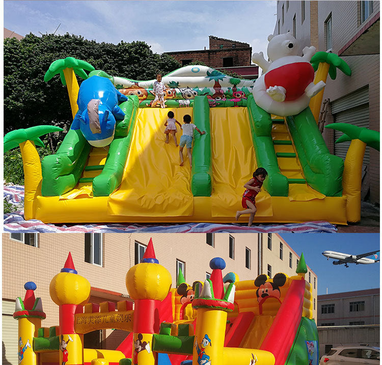 Indoor and Outdoor Small Inflatable Trampoline Jumping Bed Children's Play Castle Sports Slide Naughty Castle Toy Manufacturer