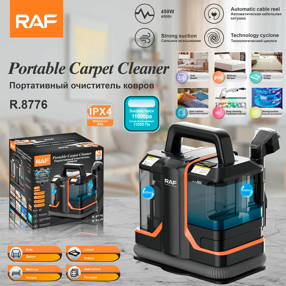 RAF European Standard Household Multifunctional Portable Carpet Cleaner Mop and Wash Machine450w R .8776