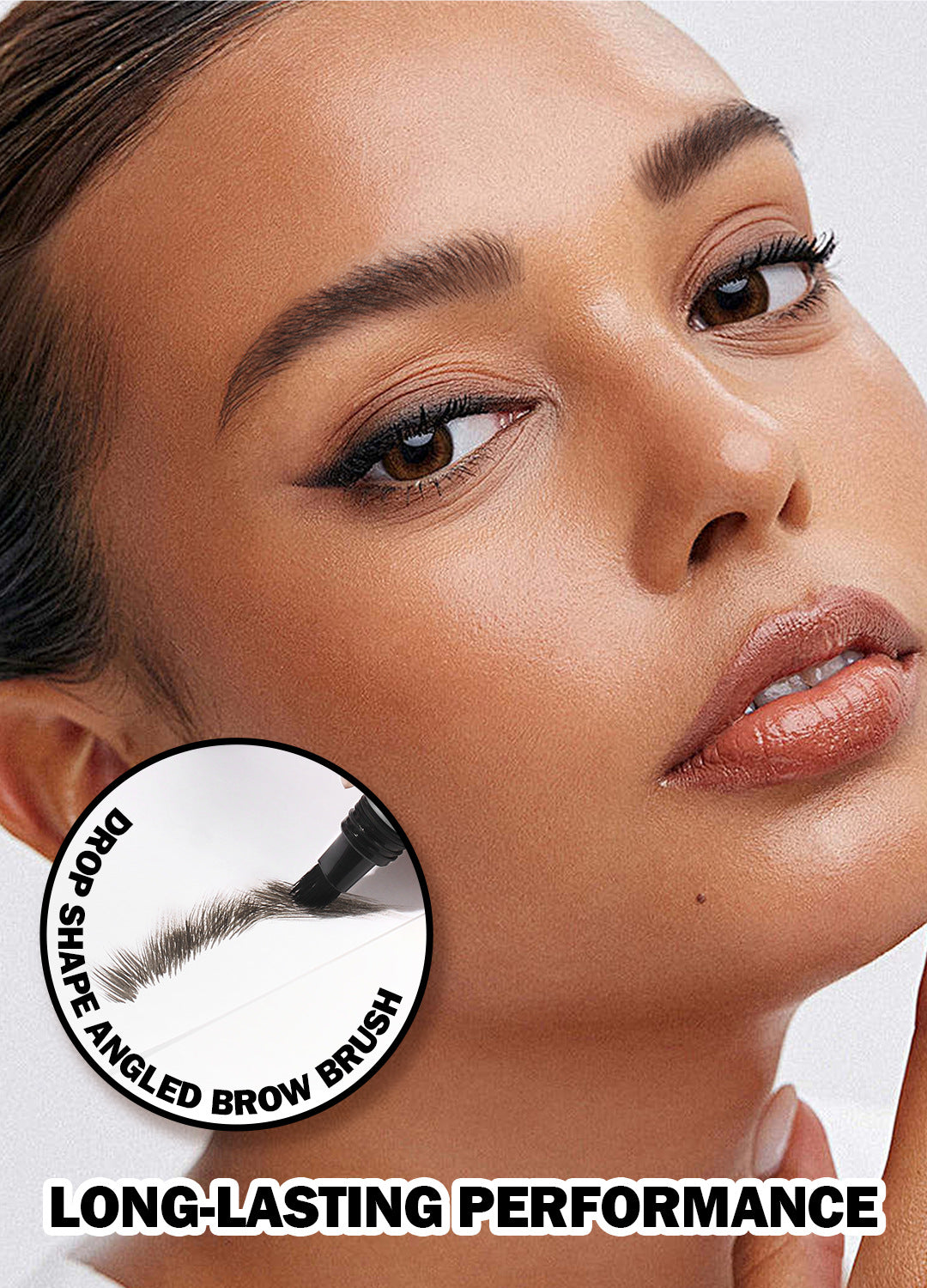 Hot-Selling Eyebrow Dye Cream Upgraded Version Press-Type Fine Brush Head Eyebrow Cream Waterproof Smudge-Proof Wild Eyebrow Pencil