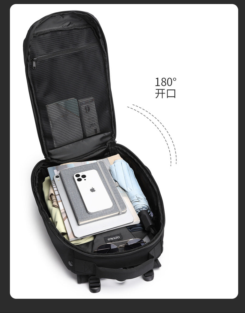 ozuko Business Backpack Men's Waterproof Computer School Bag High-looking commuter travel backpack for college students