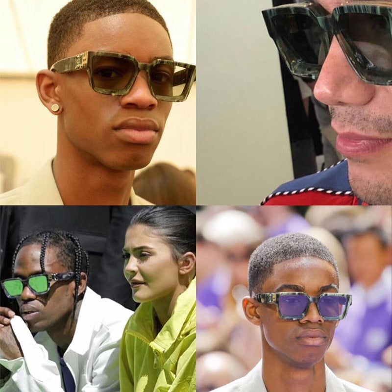 86229Large Frame Sunglasses for Women, European and American Internet Celebrity Style, 0k Fashionable Rich Men's Sunglasses sunglasses
