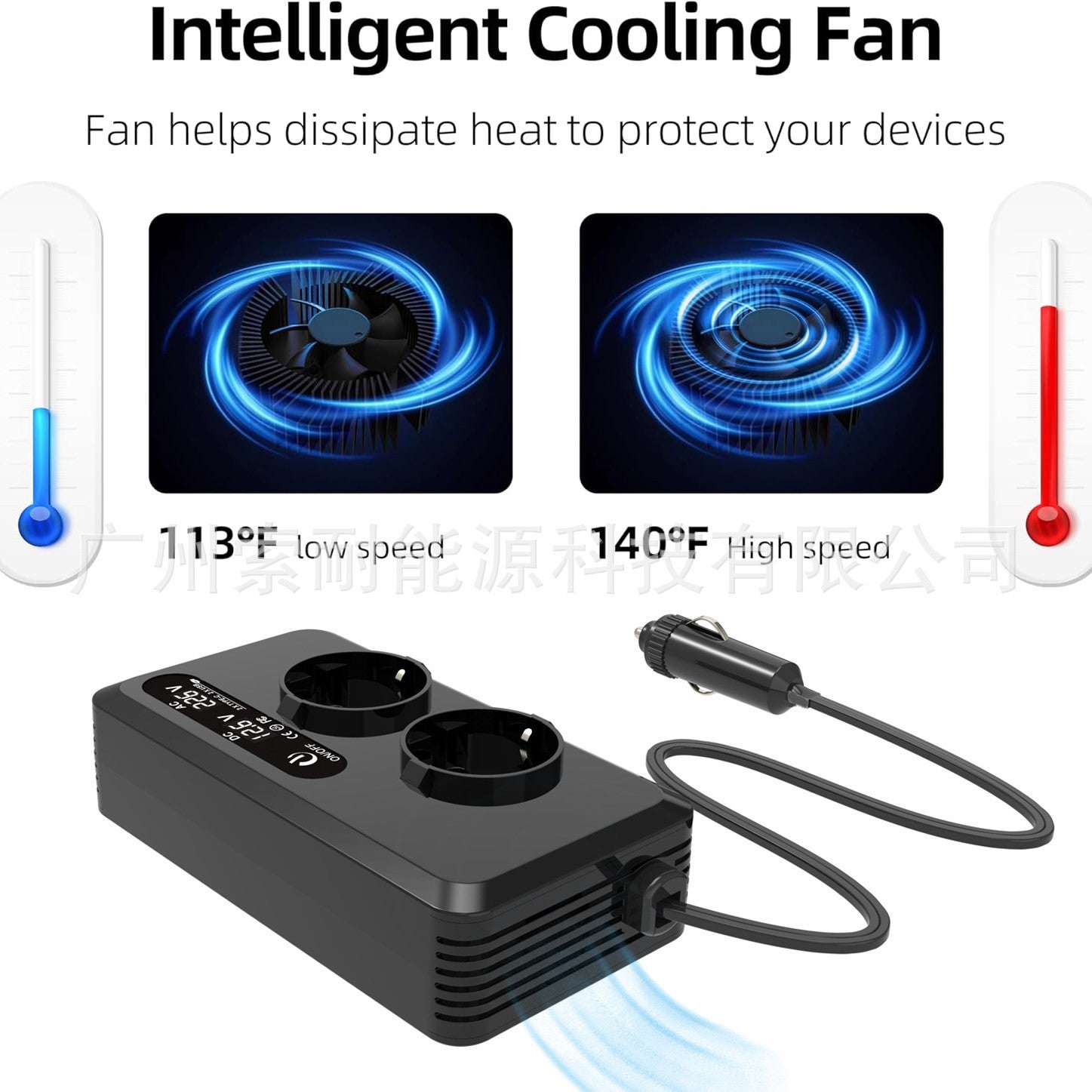 Hot Selling Car Inverter200W 12V Turn110V/220V Double USB Type-C Mouth inverter